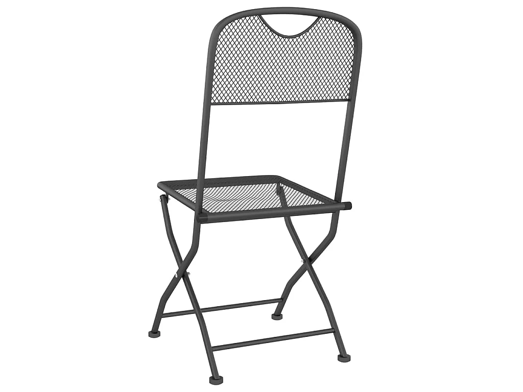 Klappbare Gartenstühle 4 Stk. Streckgitter Anthrazit