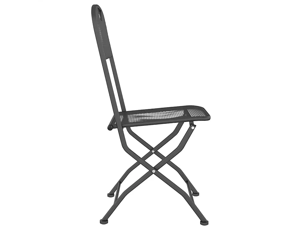 Chaises pliables jardin lot de 4 Maille métallique Anthracite