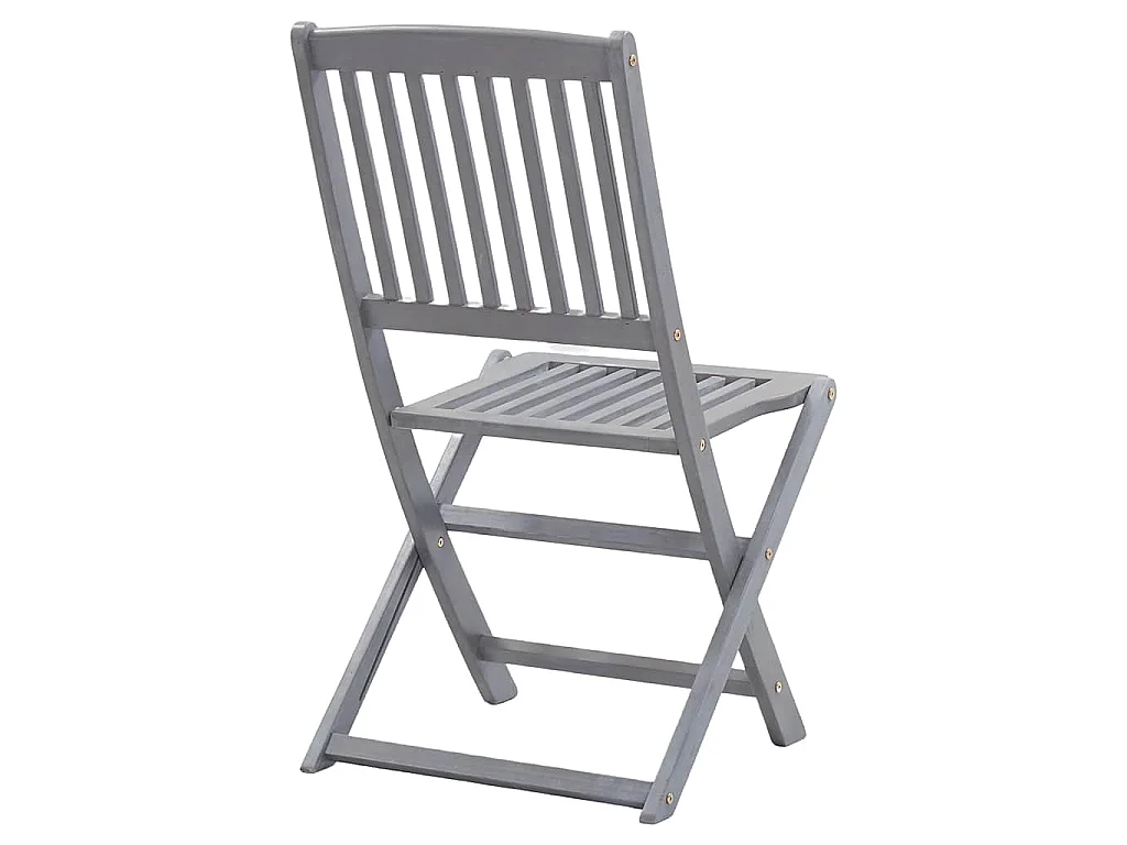Chaises pliantes 4 pièces en bois d'acacia massif