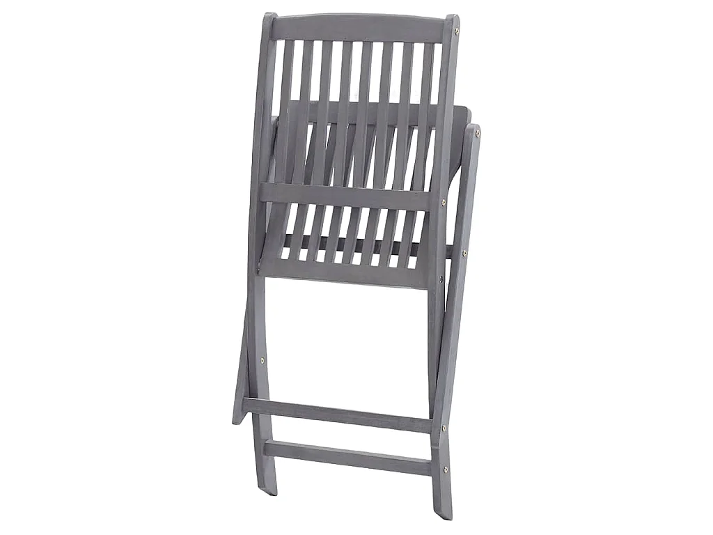Chaises pliantes 4 pièces en bois d'acacia massif