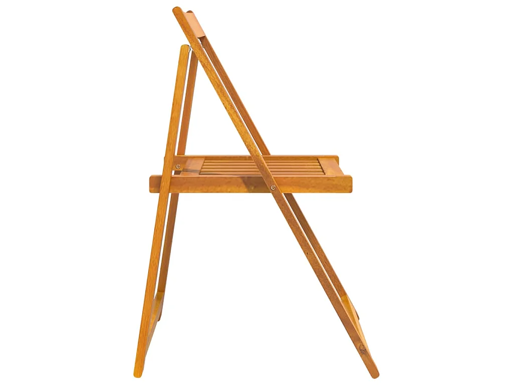 Sedie da Giardino Pieghevoli 6 pz in Legno Massello di Acacia