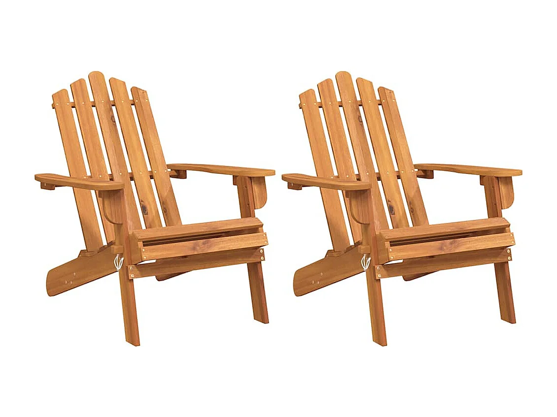 Adirondack-Gartenstühle 2 Stk. Massivholz Akazie