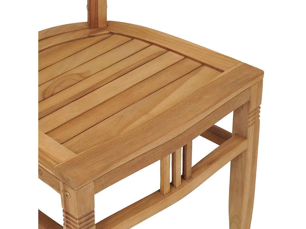 Sedie da Giardino 2 pz in Legno Massello di Teak