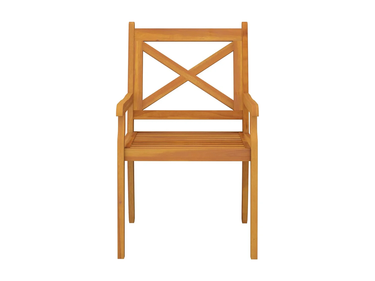Sedie da Pranzo da Esterni 6 pz in Legno Massello di Acacia