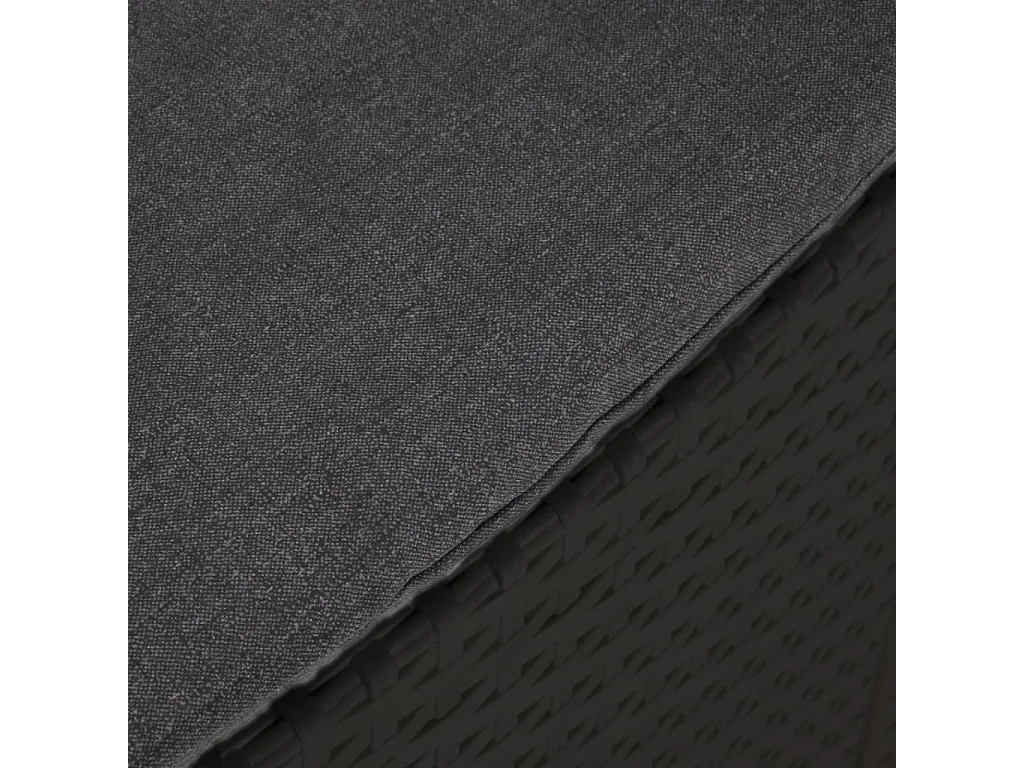 Chaise de jardin avec coussin Rotin PP Graphite