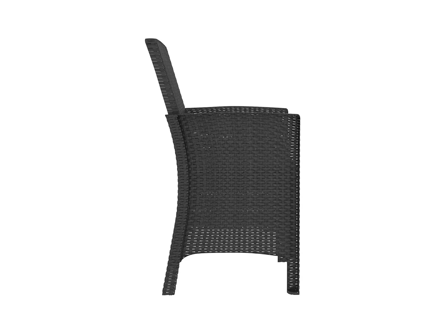 Sedia da Giardino con Cuscino in Rattan PP Grafite