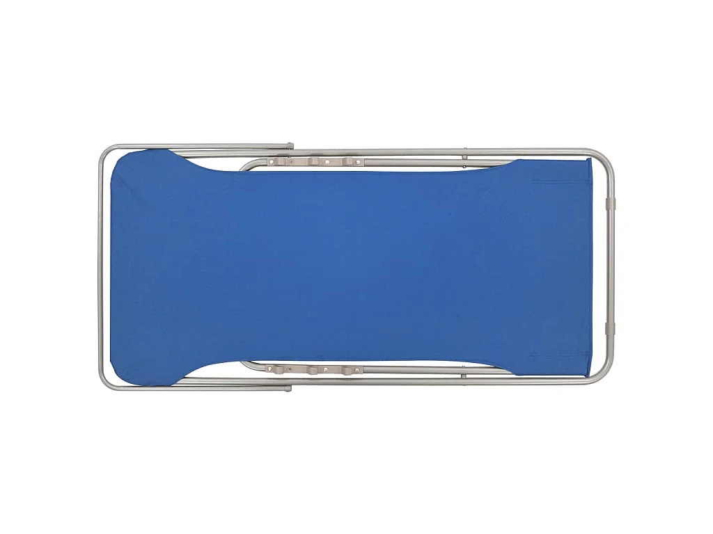 Chaises de plage pliables lot de 2 Acier et tissu oxford Bleu