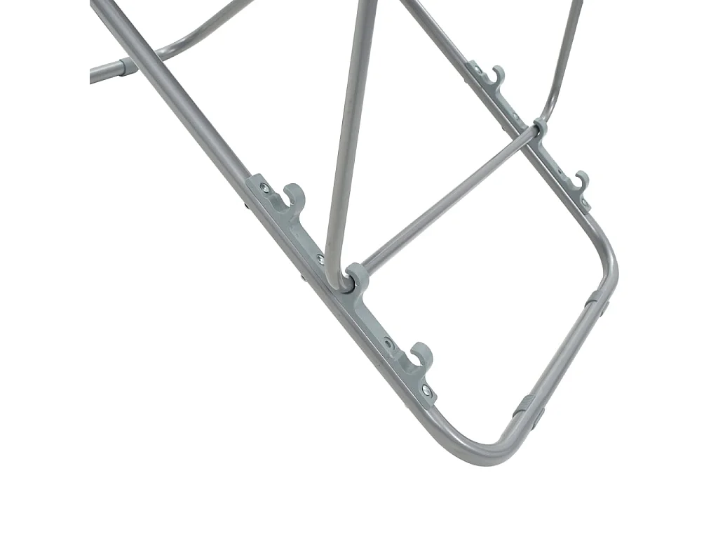 Chaises de plage pliables lot de 2 Acier et tissu oxford Bleu