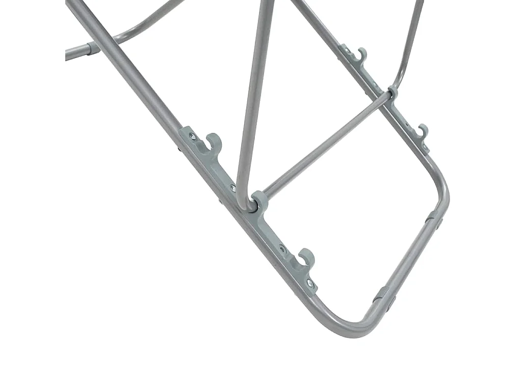 Chaises pliantes 2 pièces, acier et tissu Oxford bleu