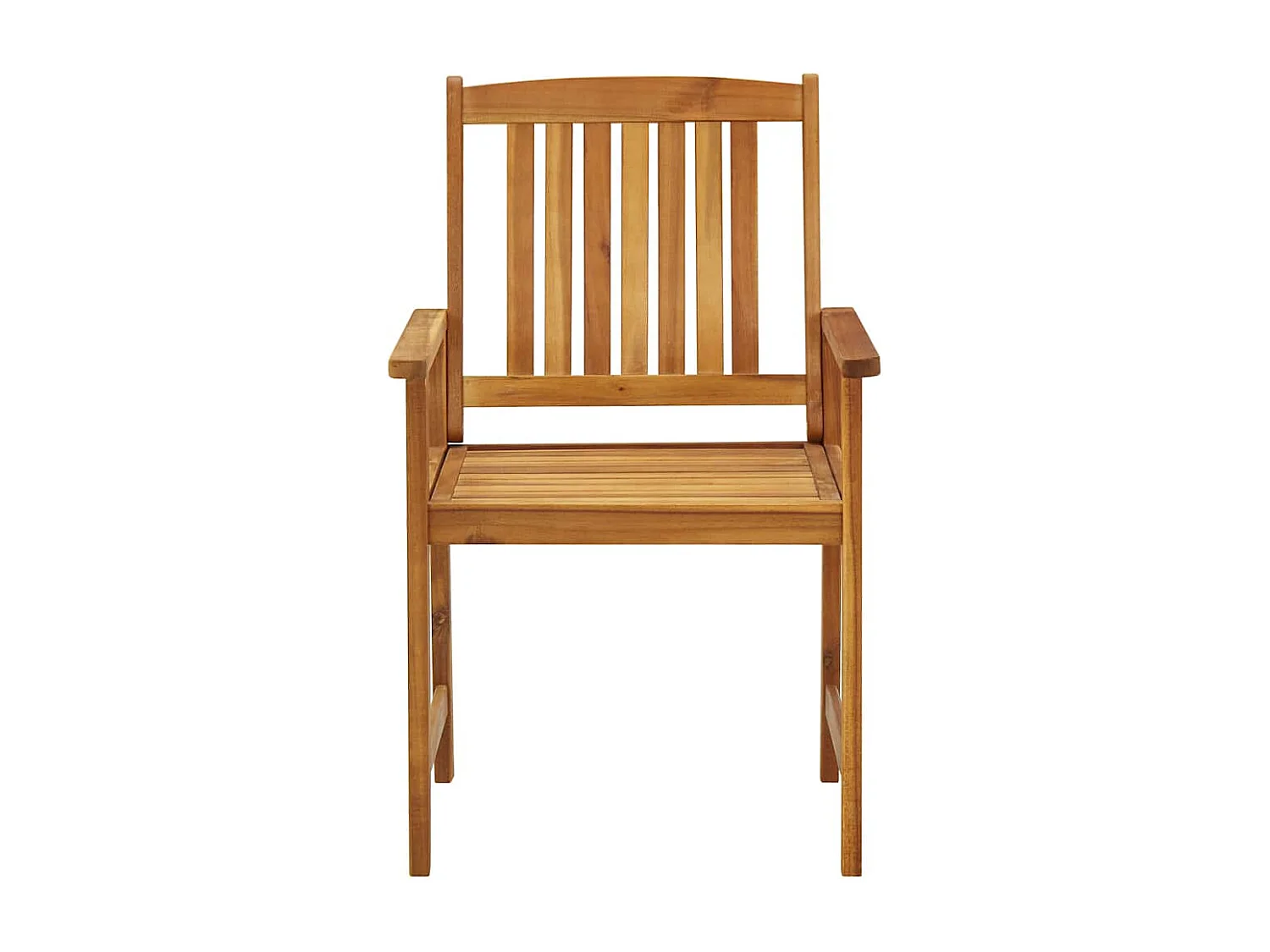 Chaises de jardin avec coussins lot de 4 Bois d'acacia massif