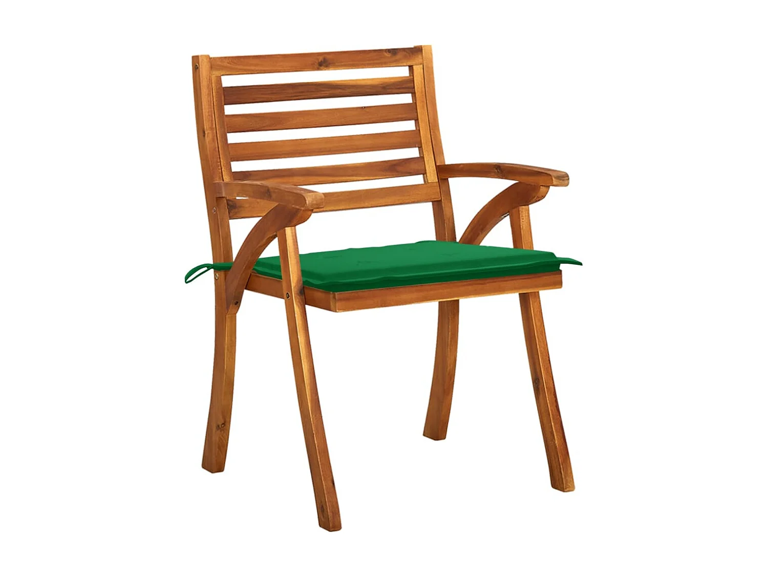 Chaises de jardin avec coussins lot de 4 Bois de teck solide