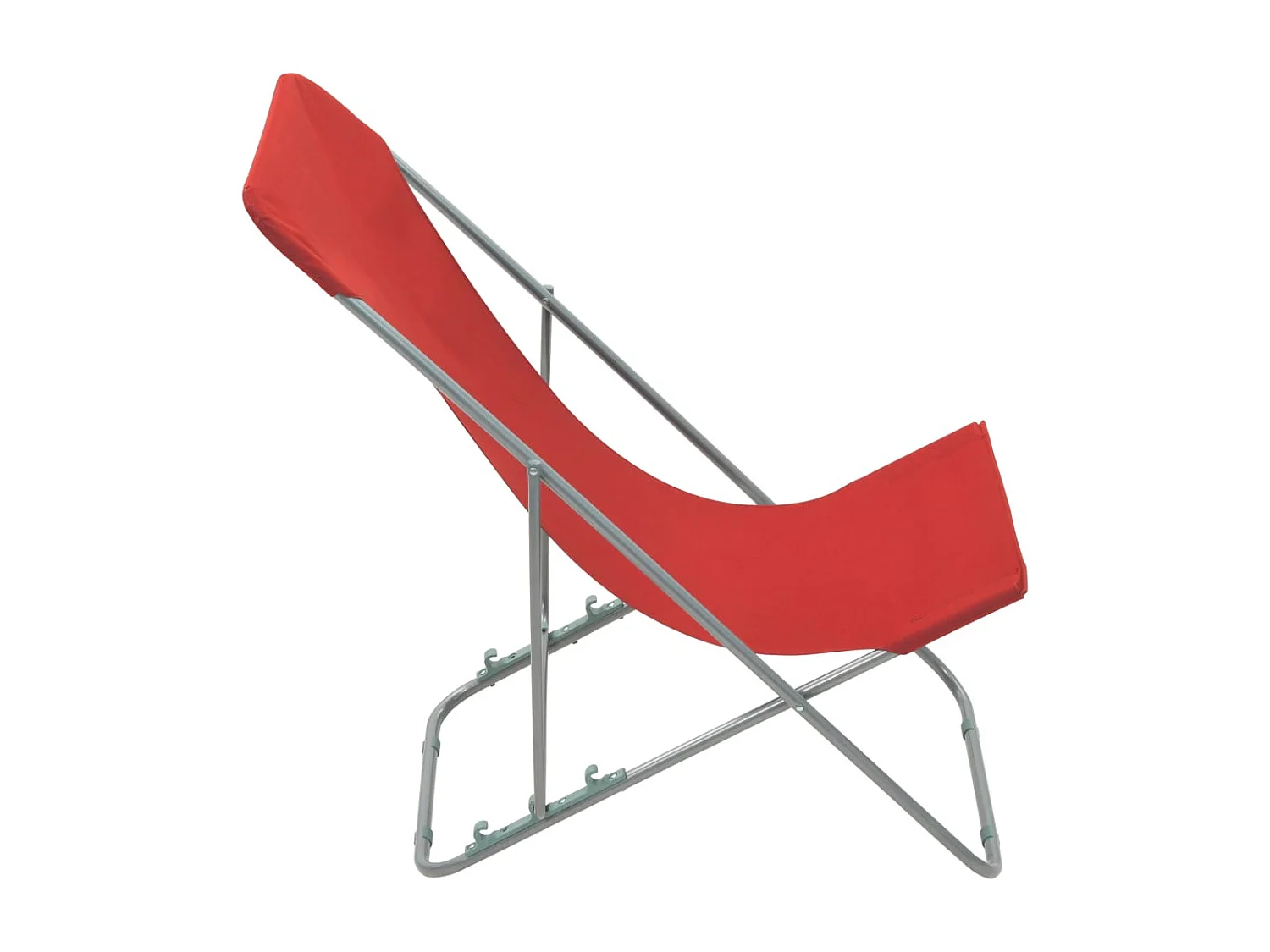 Klappbare Strandstühle 2 Stk. Stahl und Oxford-Gewebe Rot