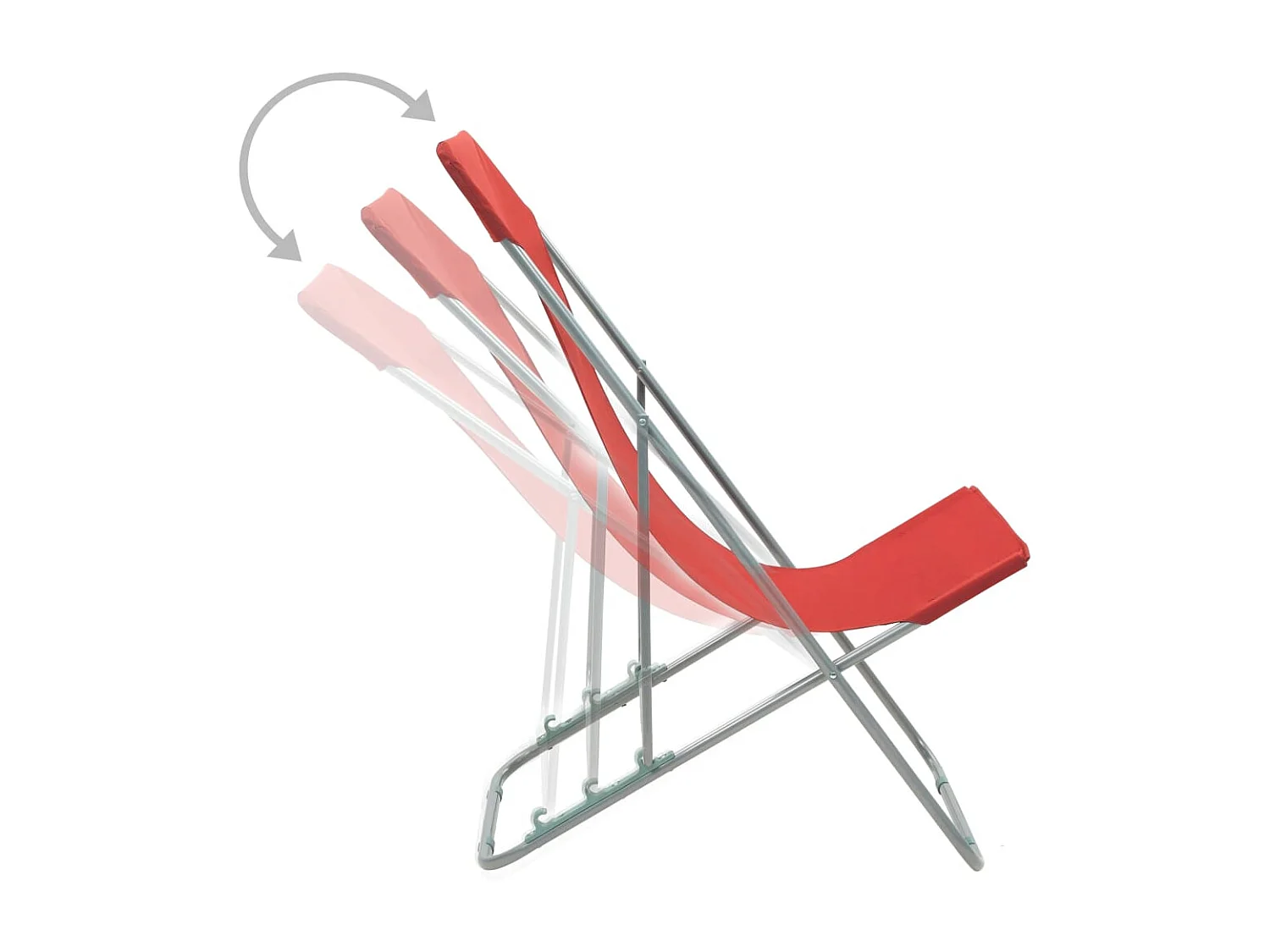 Klappbare Strandstühle 2 Stk. Stahl und Oxford-Gewebe Rot
