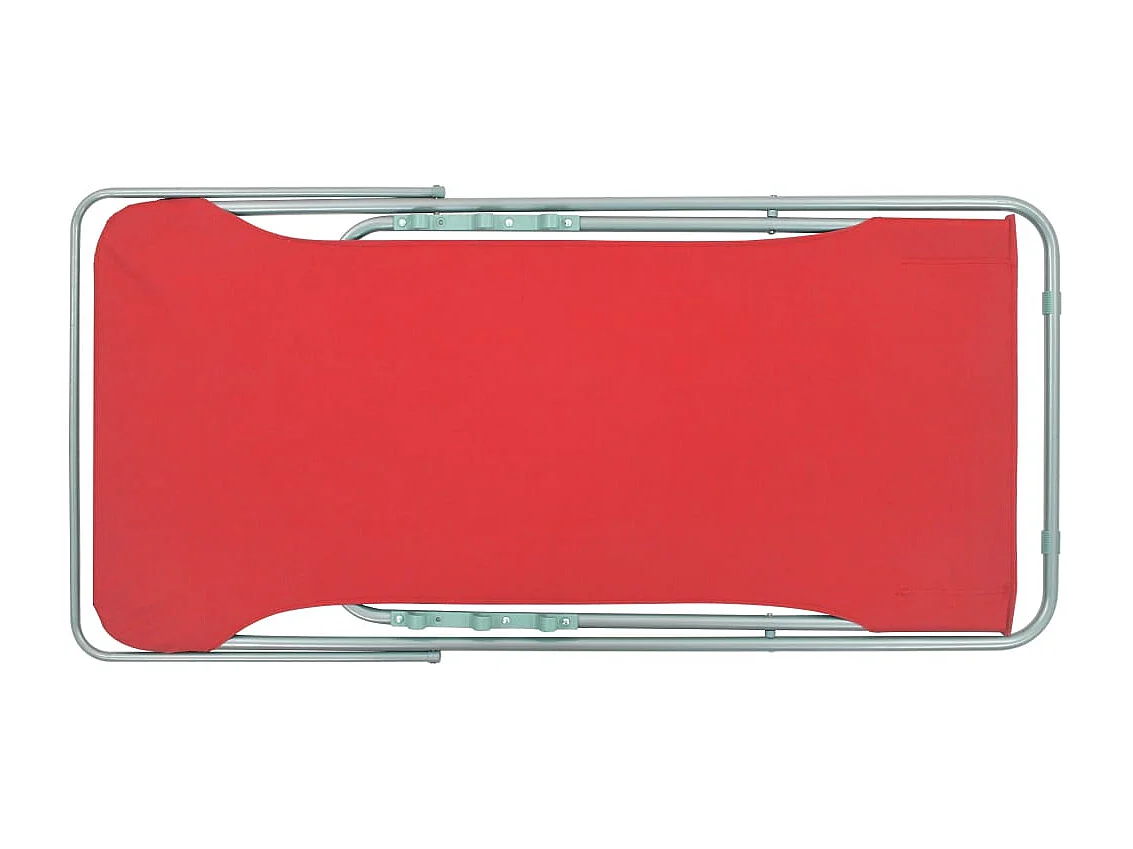 Klappbare Strandstühle 2 Stk. Stahl und Oxford-Gewebe Rot