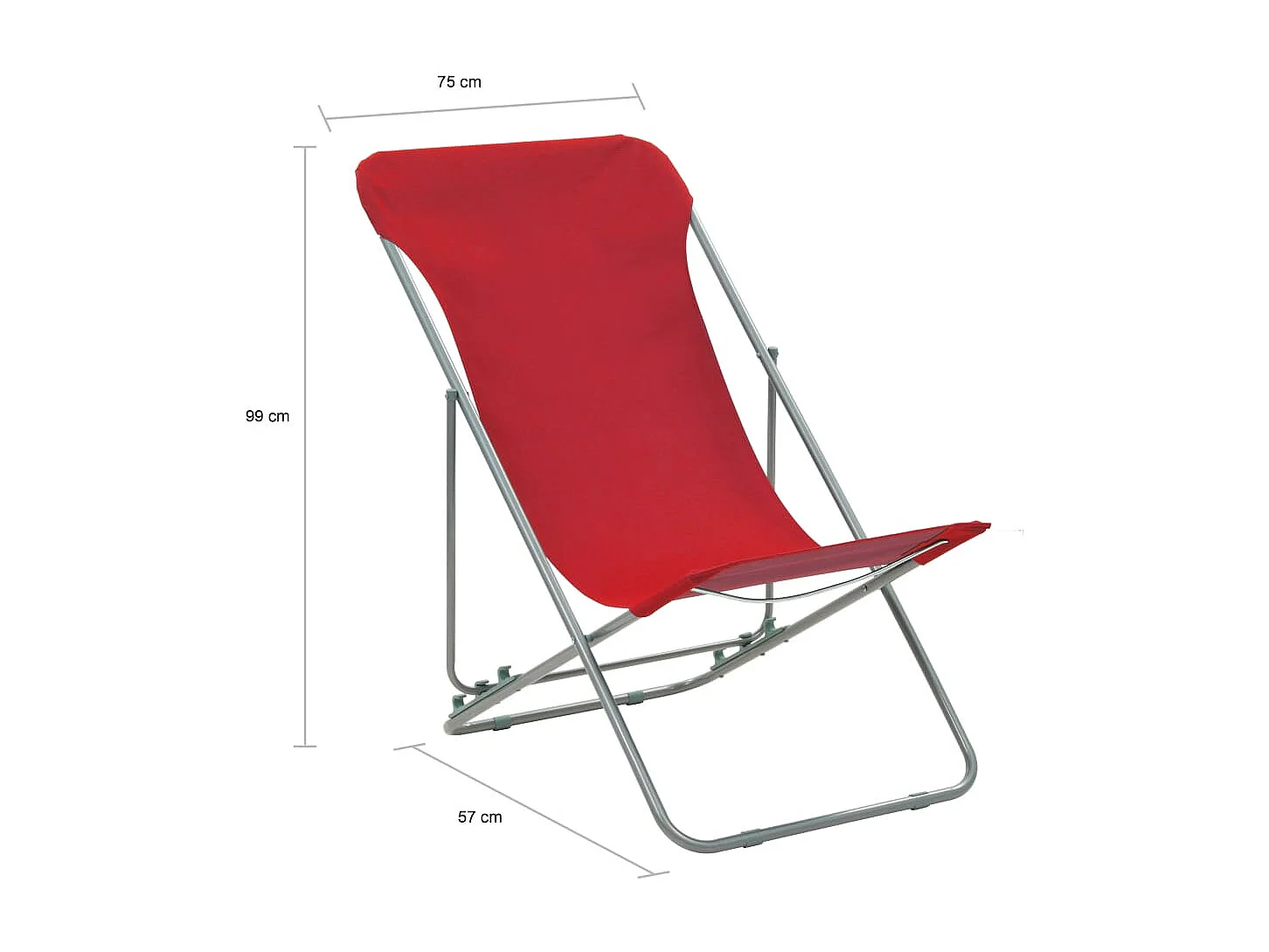Klappbare Strandstühle 2 Stk. Stahl und Oxford-Gewebe Rot