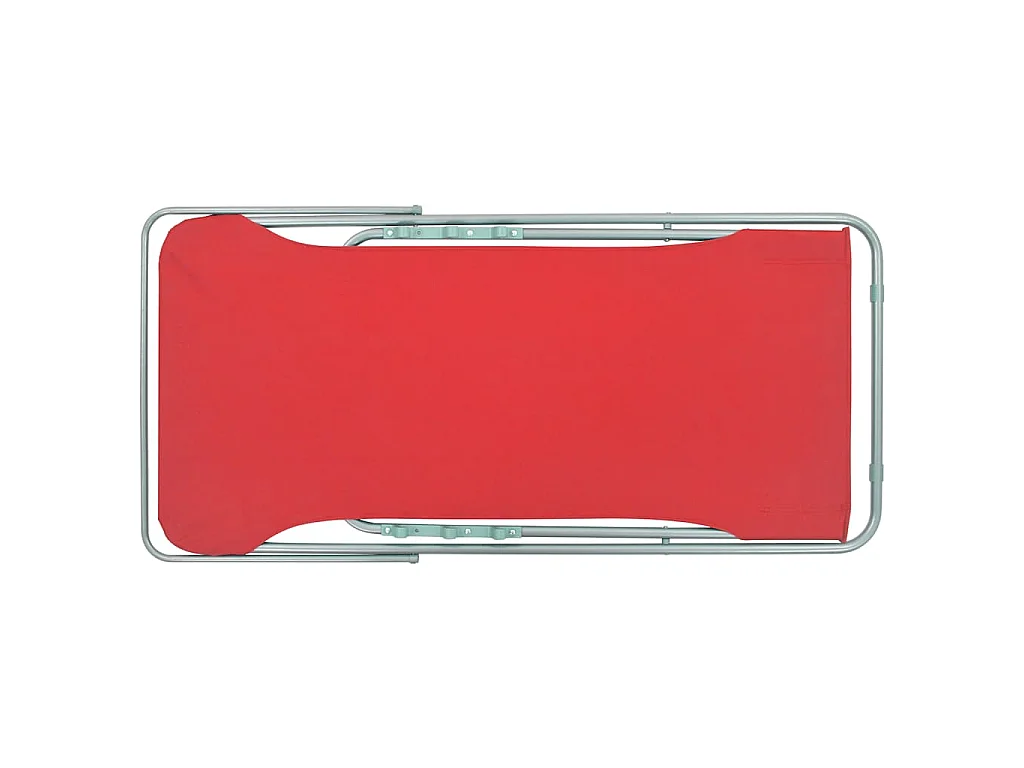 Opklapbare stoelen, 2 stuks, staal en Oxford-stof, rood
