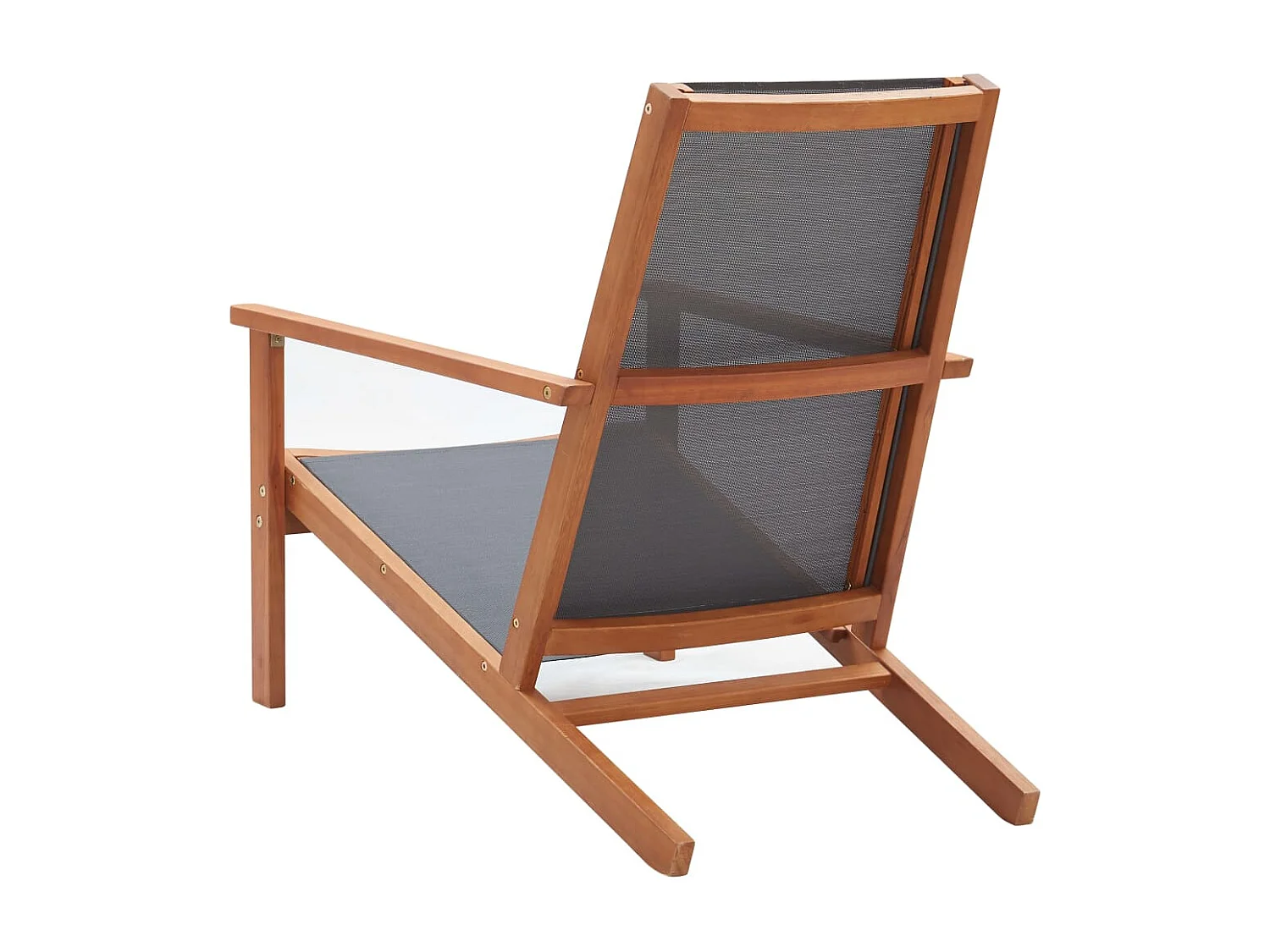 Chaise de jardin Gris Bois d'eucalyptus solide et textilène