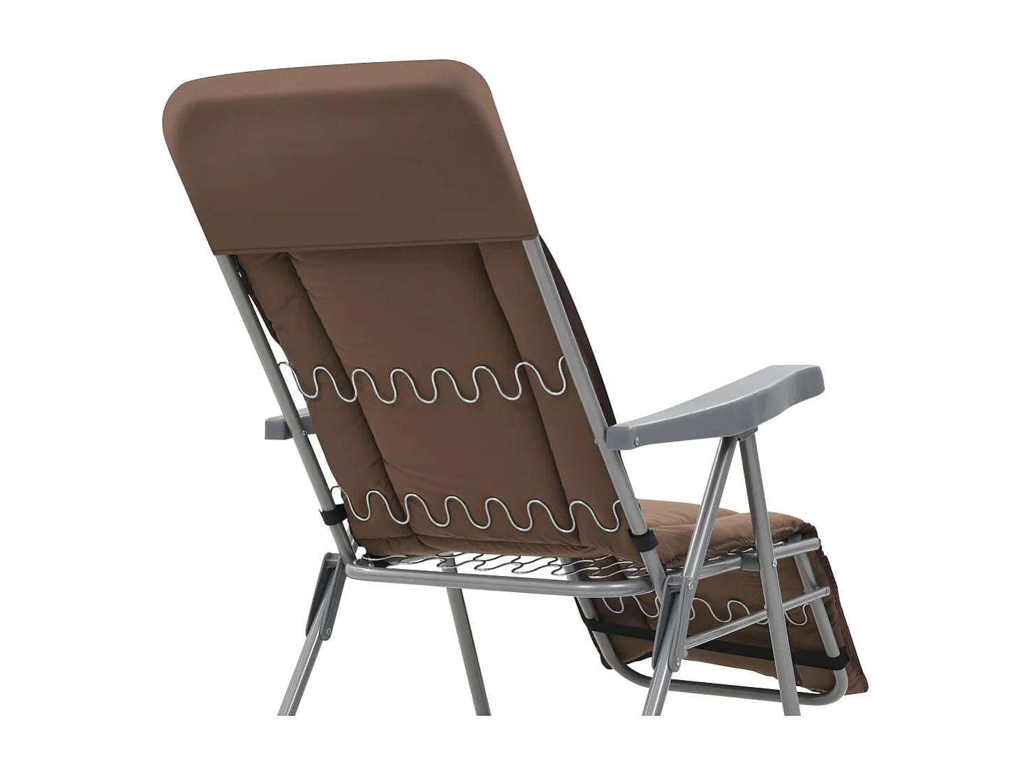 Tuinstoelen met kussen inklapbaar 2 st bruin