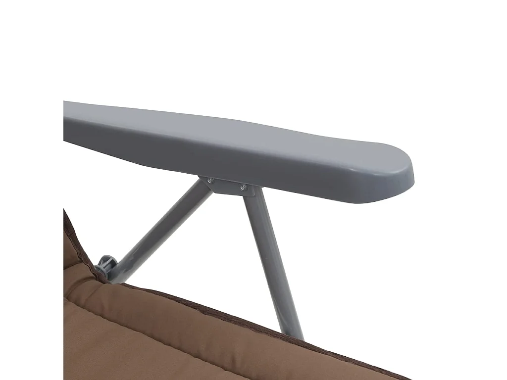 Tuinstoelen met kussen inklapbaar 2 st bruin