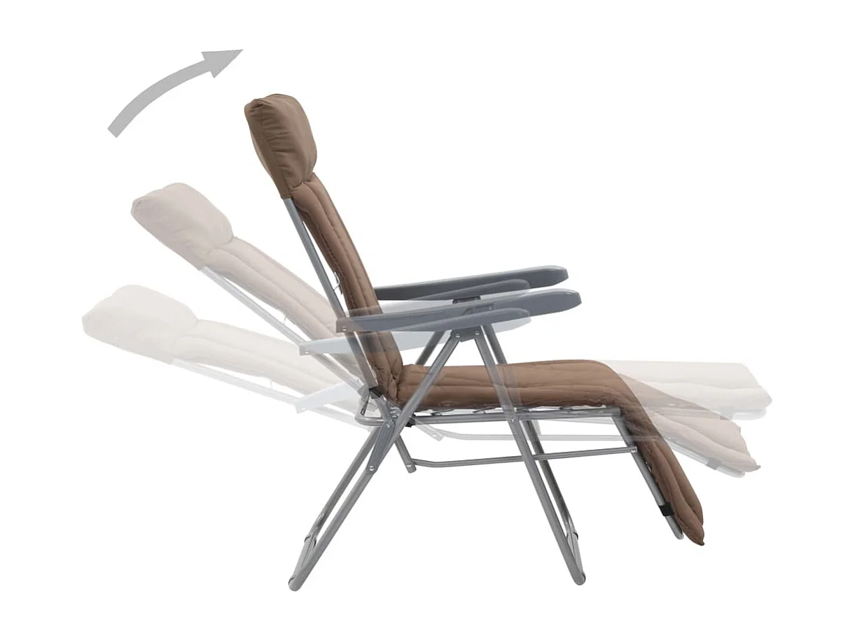 Klappbare Gartenstühle mit Auflagen 2 Stk. Braun