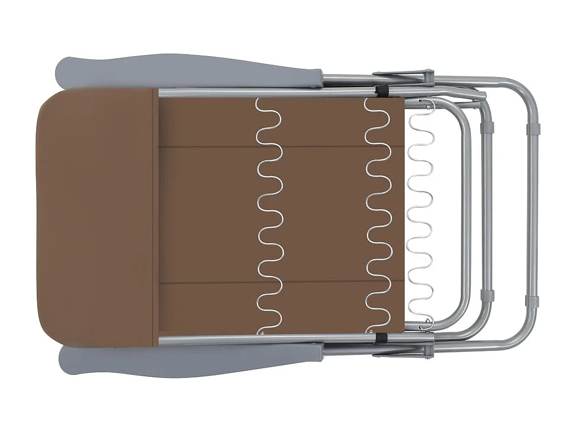 Klappbare Gartenstühle mit Auflagen 2 Stk. Braun