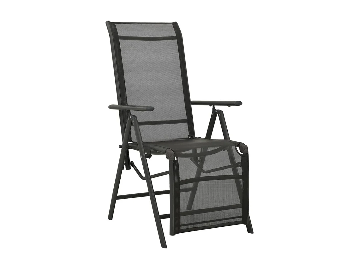 Chaises inclinables de jardin lot de 2 Textilène et aluminium