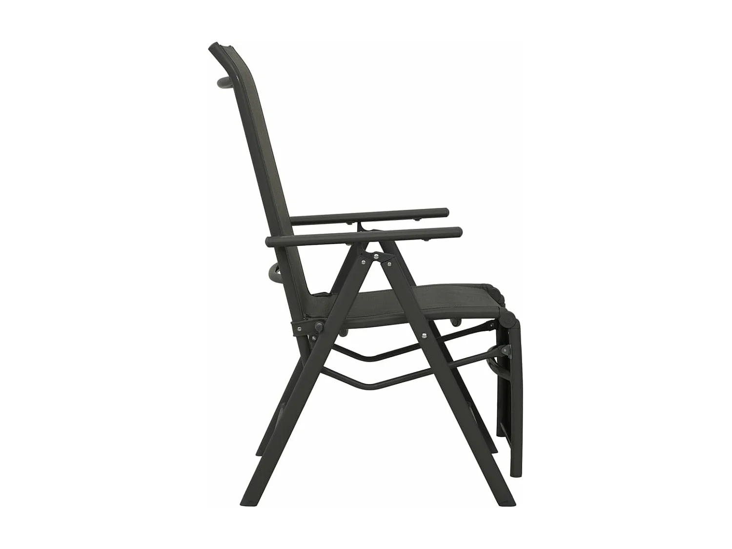 Chaises inclinables de jardin lot de 2 Textilène et aluminium