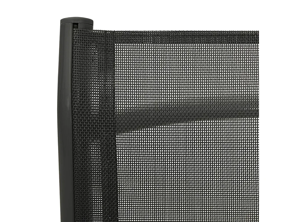 Garten-Liegestühle 2 Stk. Textilene und Aluminium Schwarz