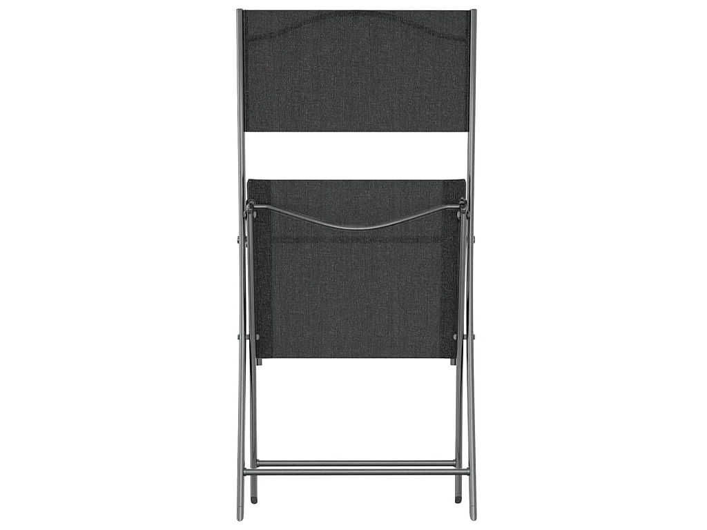 Klappbare Gartenstühle 4 Stk. Schwarz Stahl und Textilene