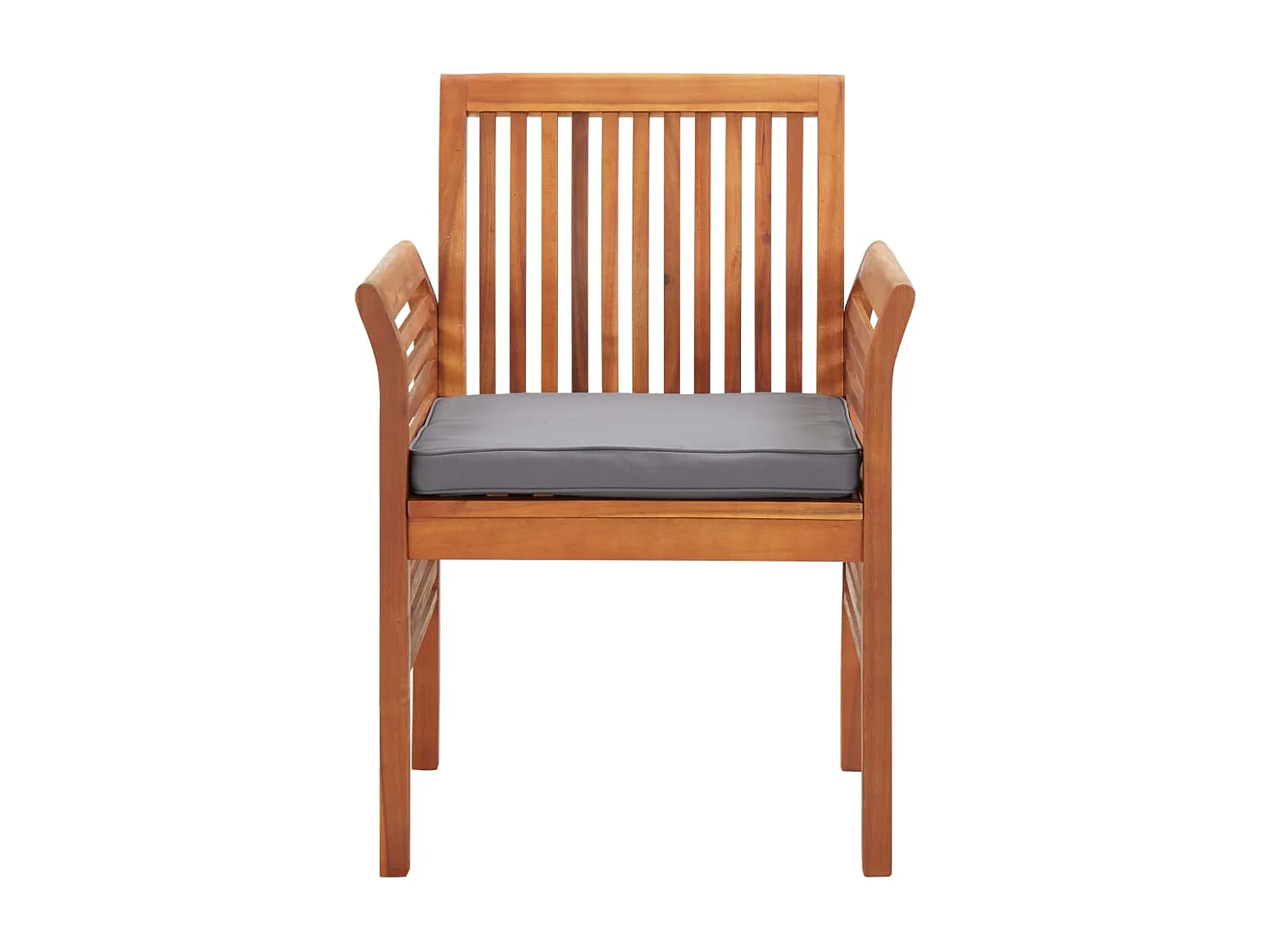 Chaise à dîner de jardin avec coussin Bois d'acacia massif
