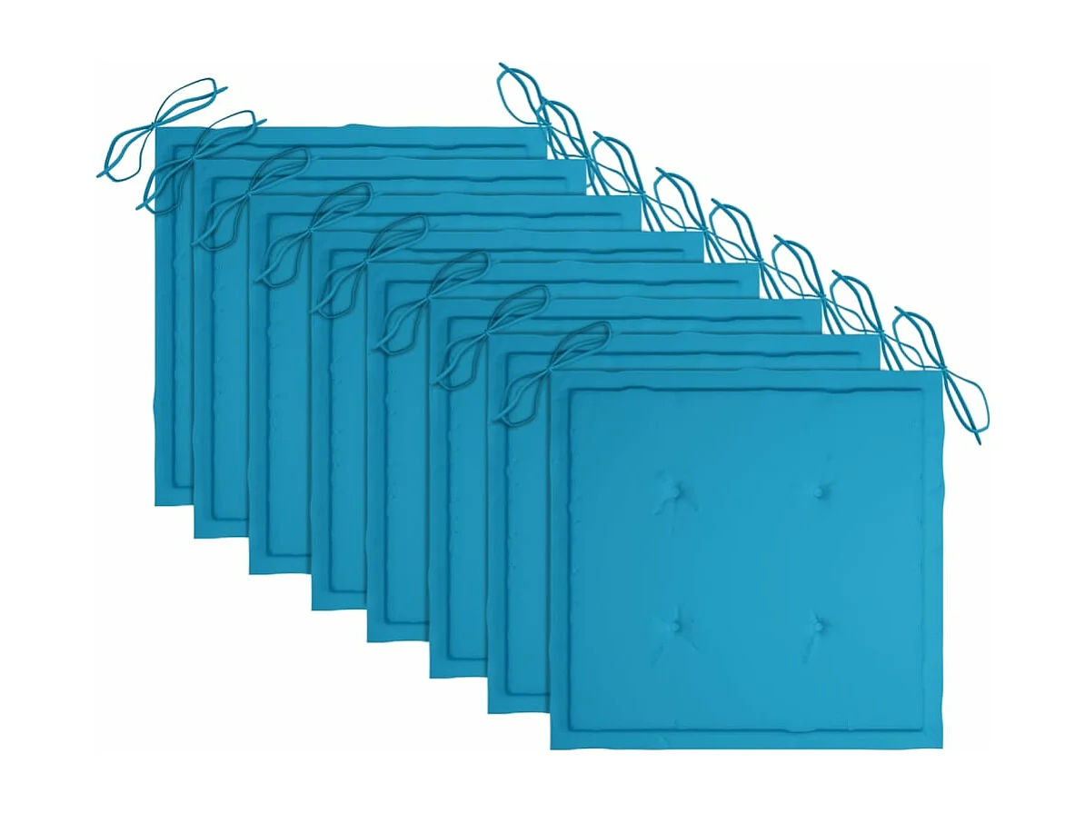 Cadeiras de exterior dobráveis c/ almofadões 8pcs acácia maciça