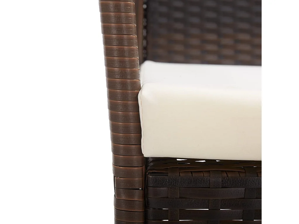 Poltrone da Giardino con Cuscini 2 pz Marroni in Polyrattan