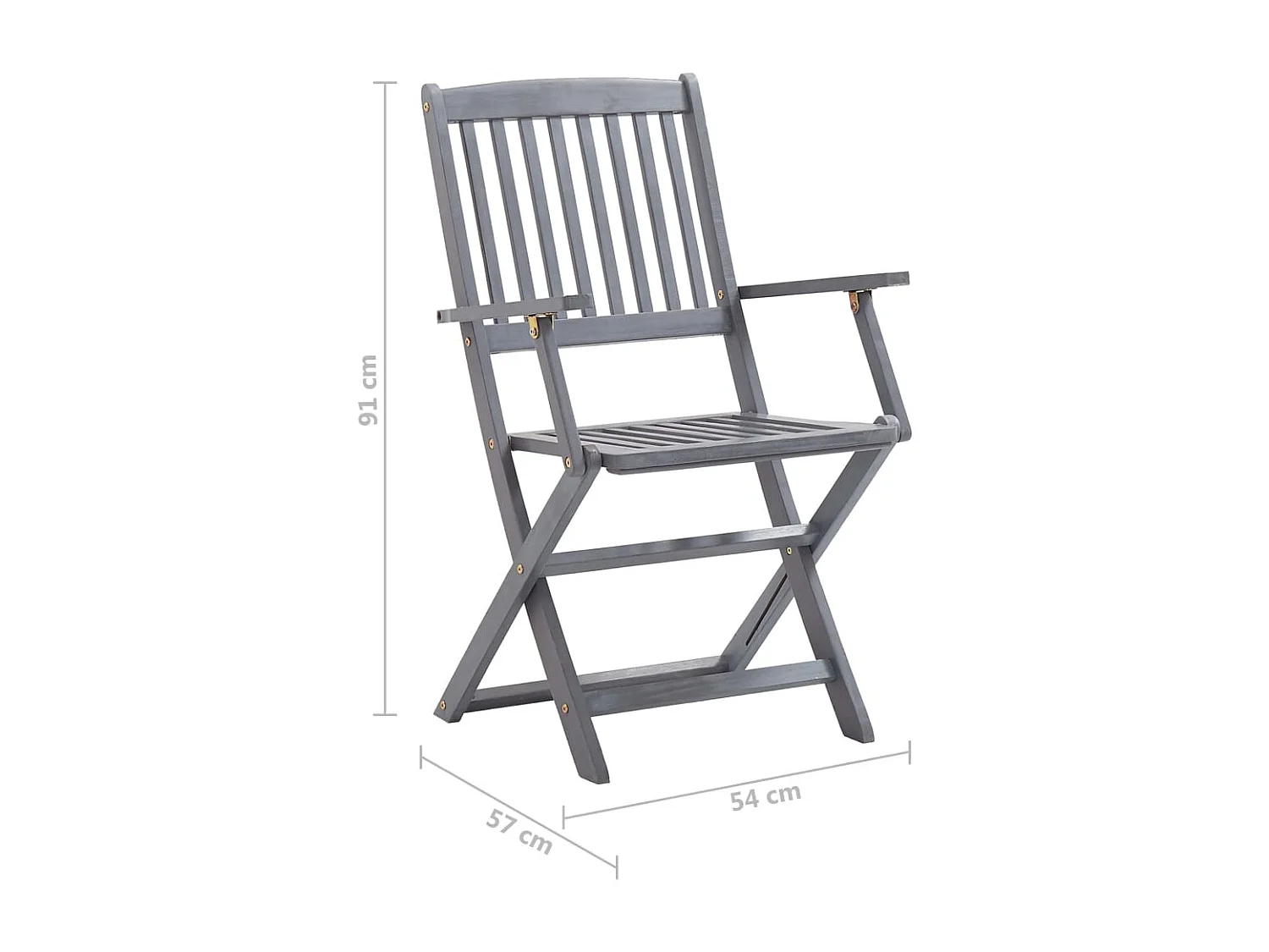 Chaises pliables d'extérieur lot de 6 et coussins Bois d'acacia