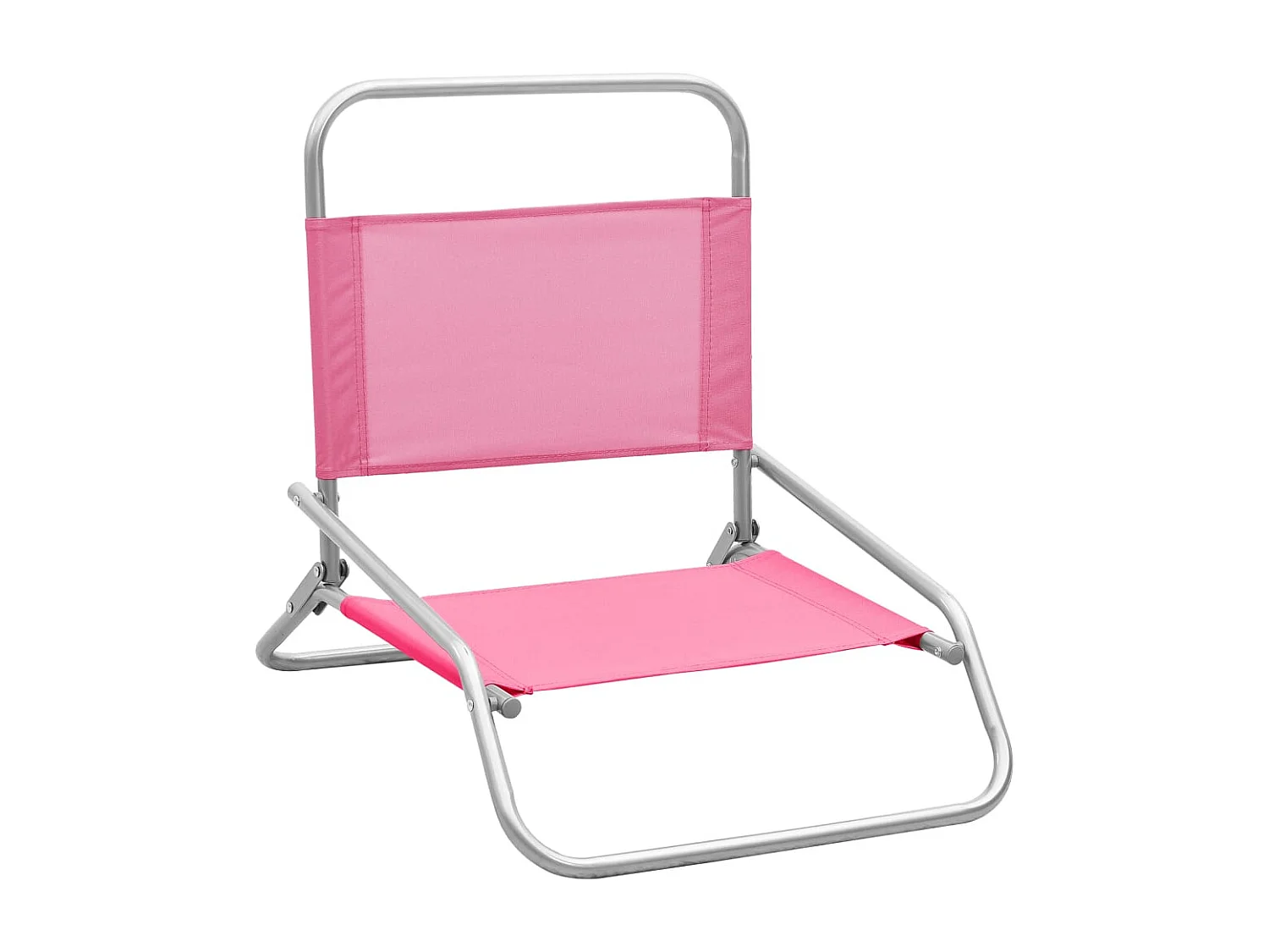Chaises de plage pliables lot de 2 Rose Tissu