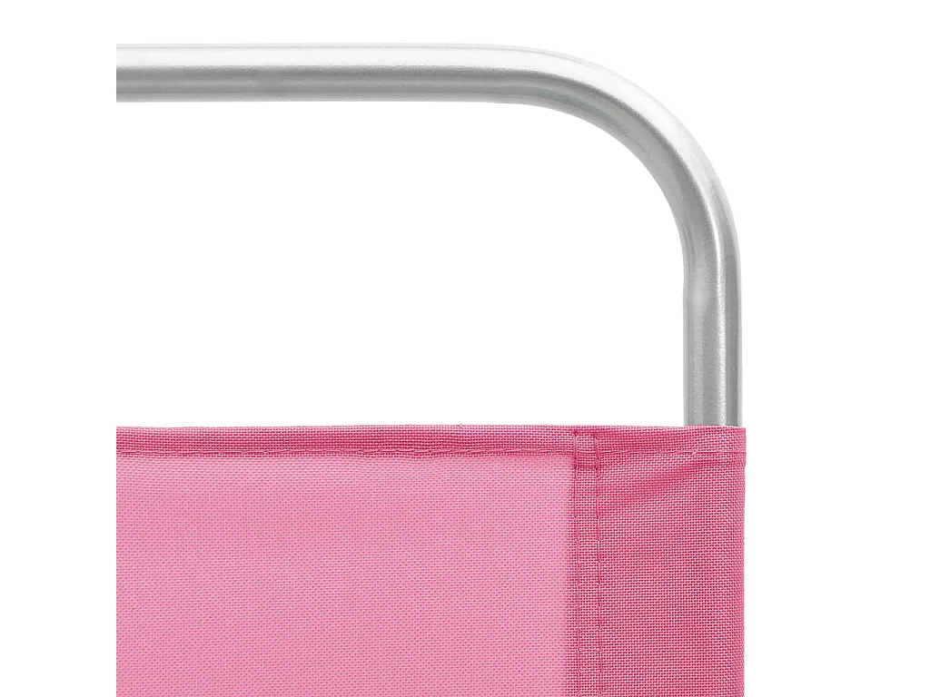 Chaises de plage pliables lot de 2 Rose Tissu