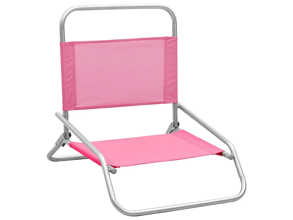 Klappbare Strandstühle 2 Stk. Rosa Stoff