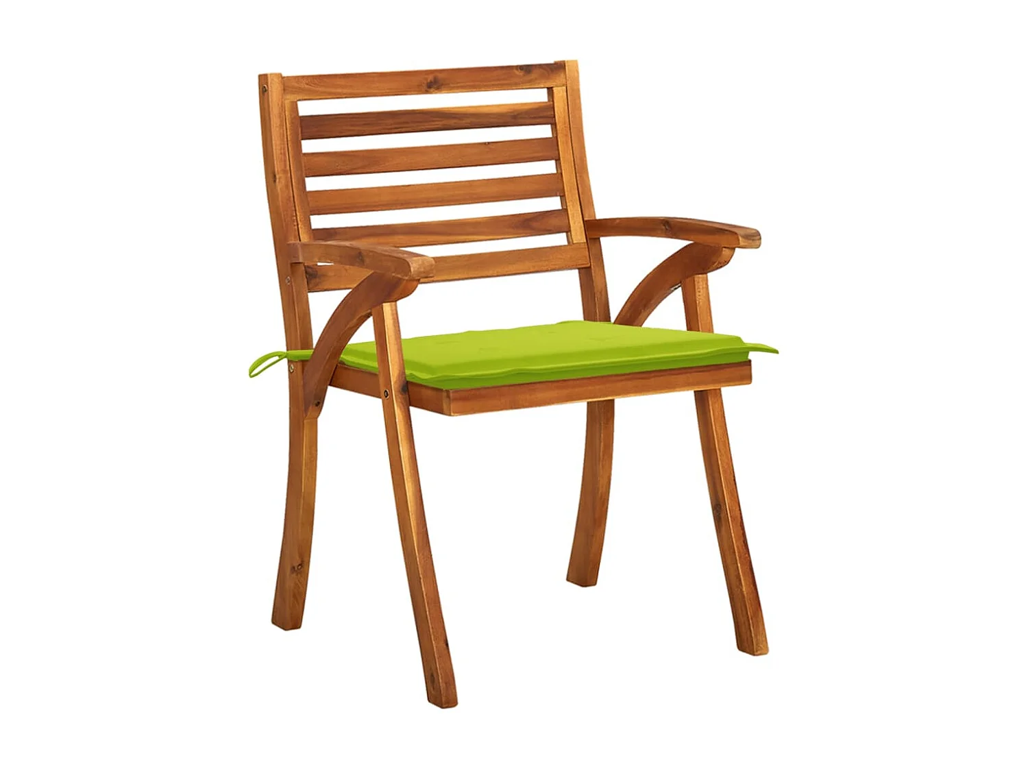 Chaises de jardin avec coussins lot de 4 Bois de teck solide