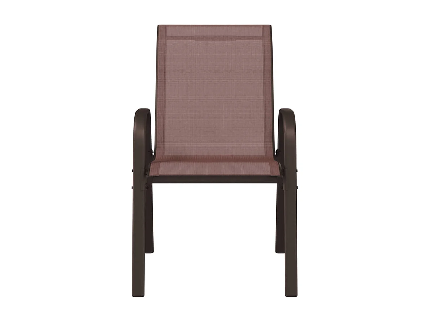 Stapelbare Gartenstühle 6 Stk. Braun Textilene