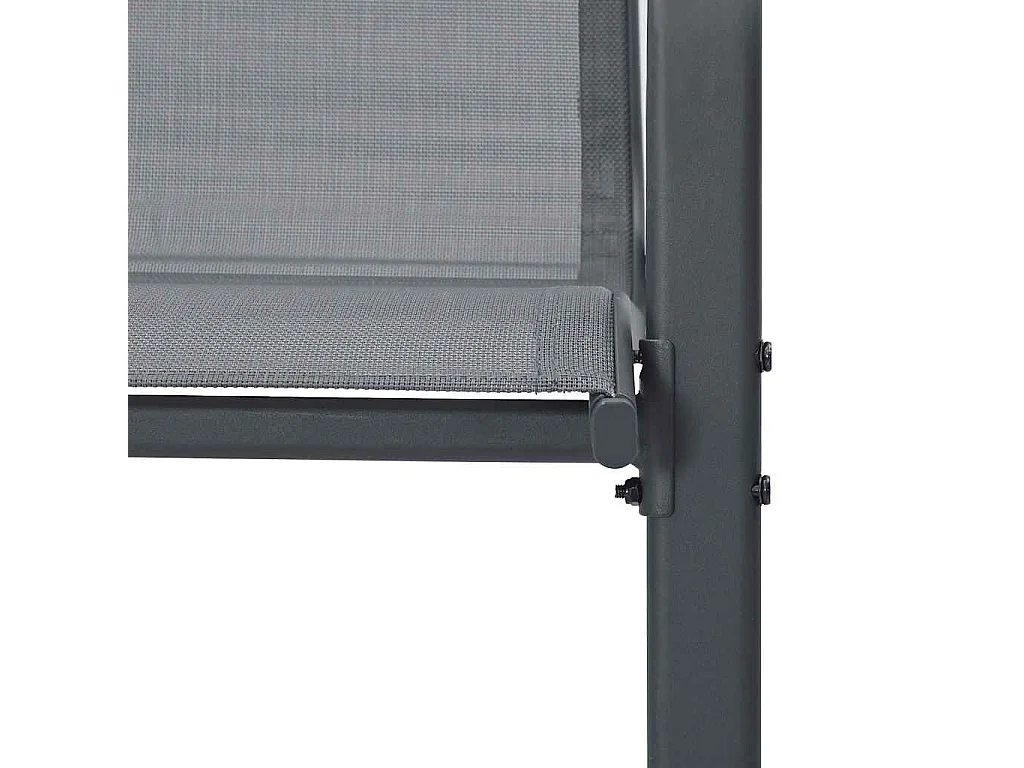 Chaises empilables de jardin lot de 6 Gris Tissu textilène