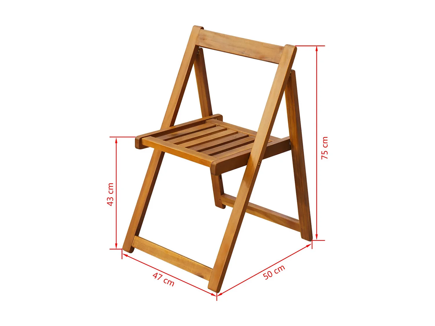 Klappbare Gartenstühle 2 Stk. Massivholz Akazie