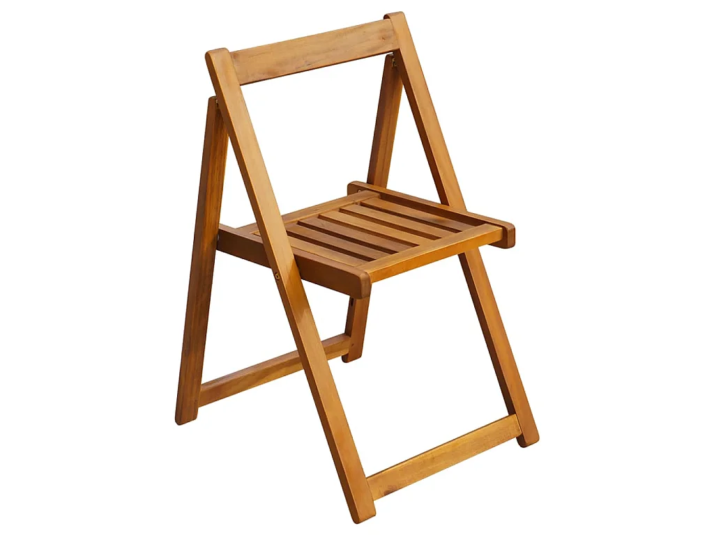 Sedie da Giardino Pieghevoli 2 pz in Legno Massello d'Acacia