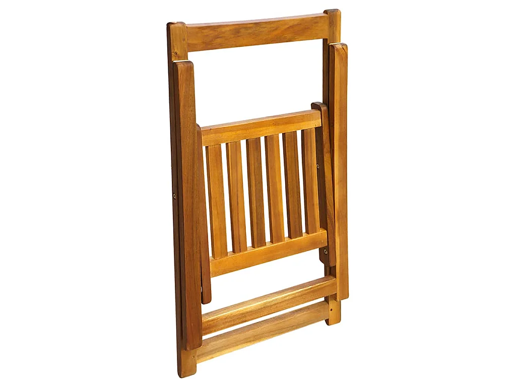 Sedie pieghevoli, 2 pezzi, in legno massello di acacia