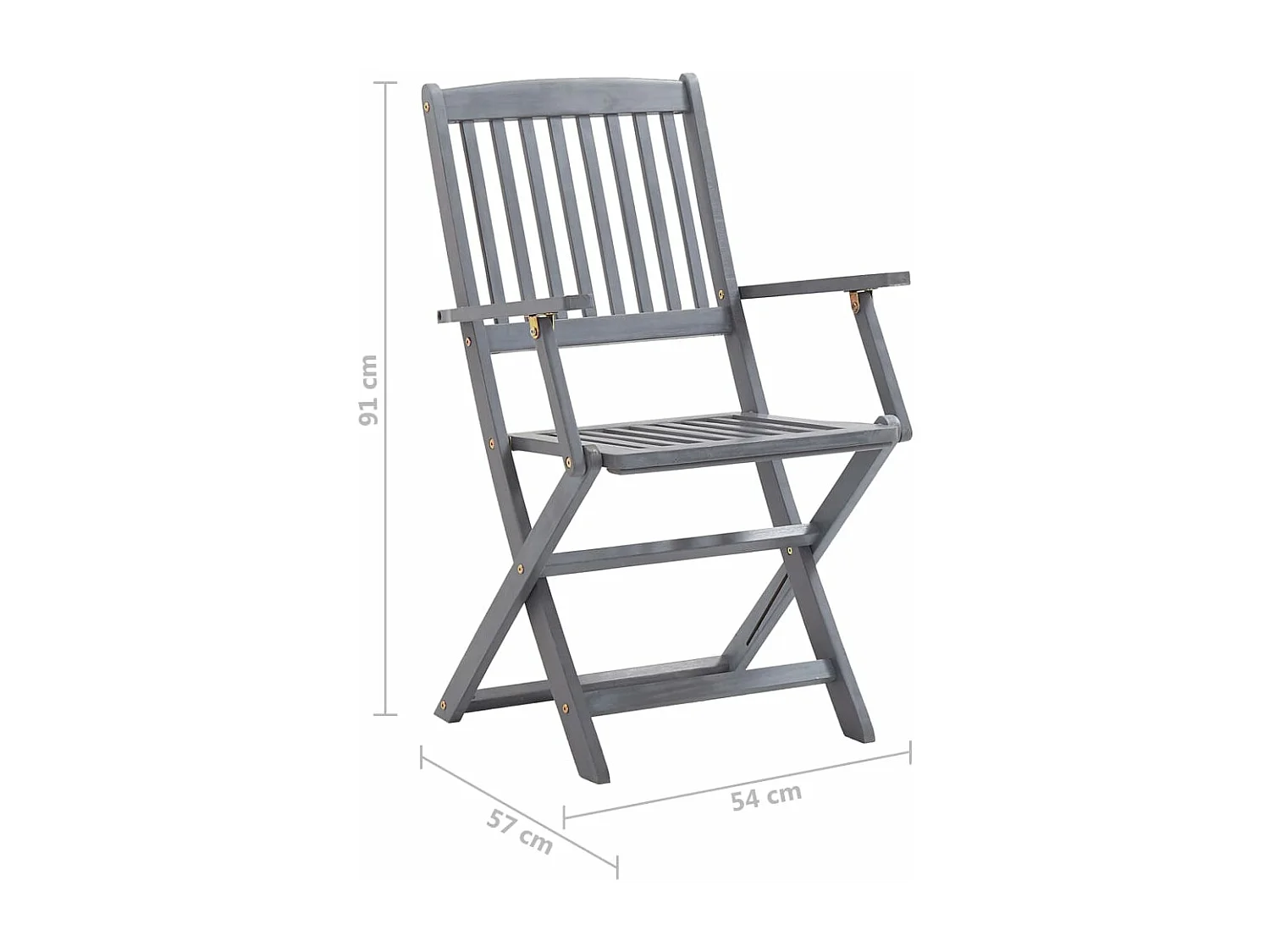 Klappbare Gartenstühle 2 Stk. mit Kissen Massivholz Akazie