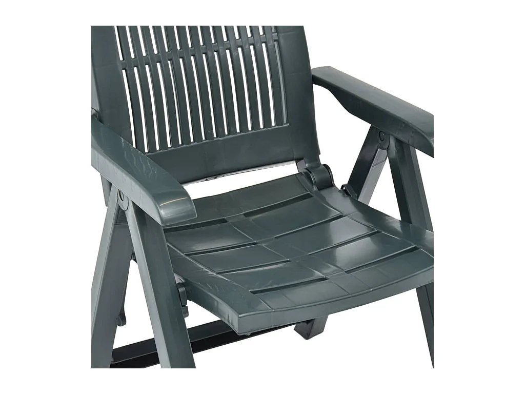 Tuinstoelen 2 st verstelbaar kunststof groen