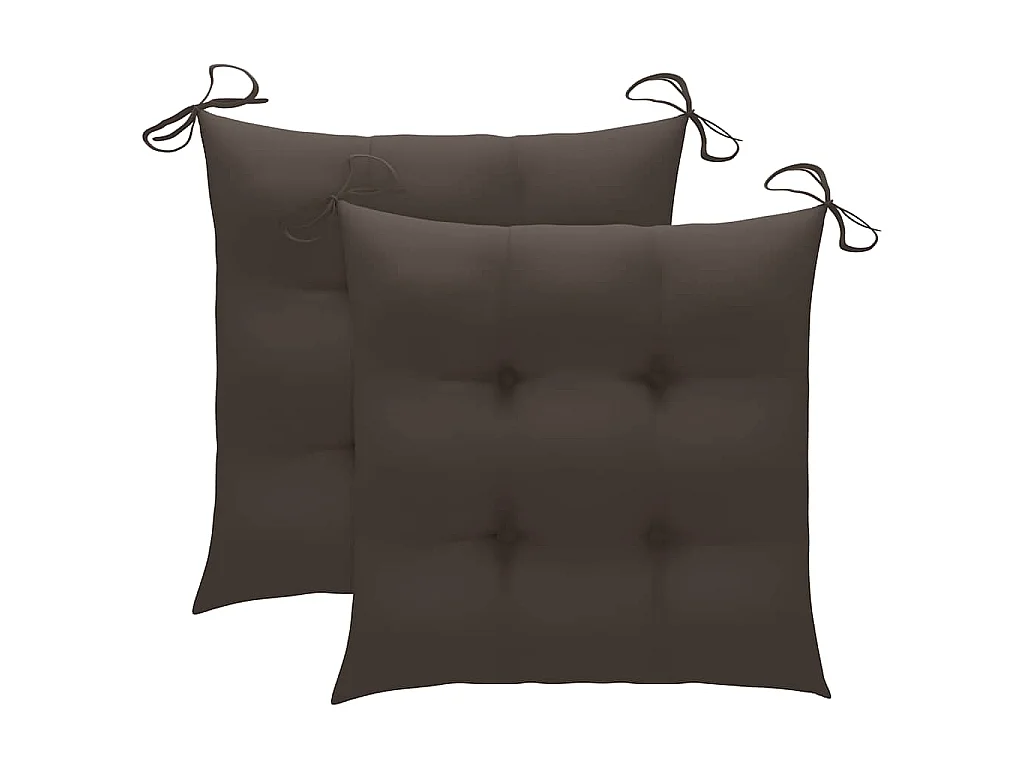 Chaises pliantes (lot de 2) avec coussins en bambou