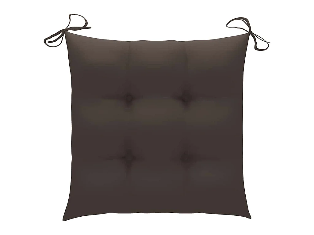 Chaises pliantes (lot de 2) avec coussins en bambou
