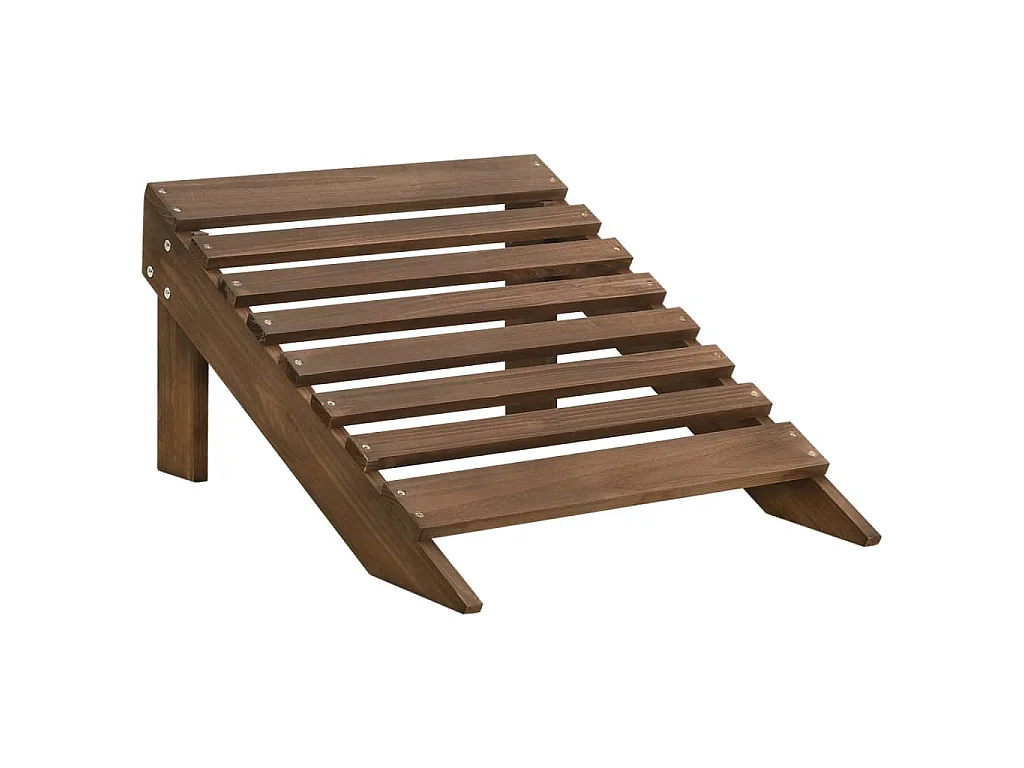 Adirondack-Gartenbank 2-Sitzer mit Fußteil Tannenholz Braun