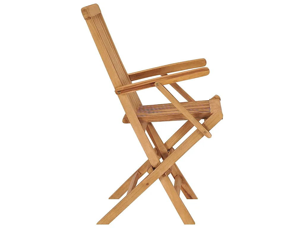 Sedie pieghevoli, 6 pezzi, in legno massello di teak
