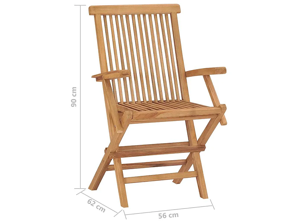 Sedie pieghevoli, 6 pezzi, in legno massello di teak