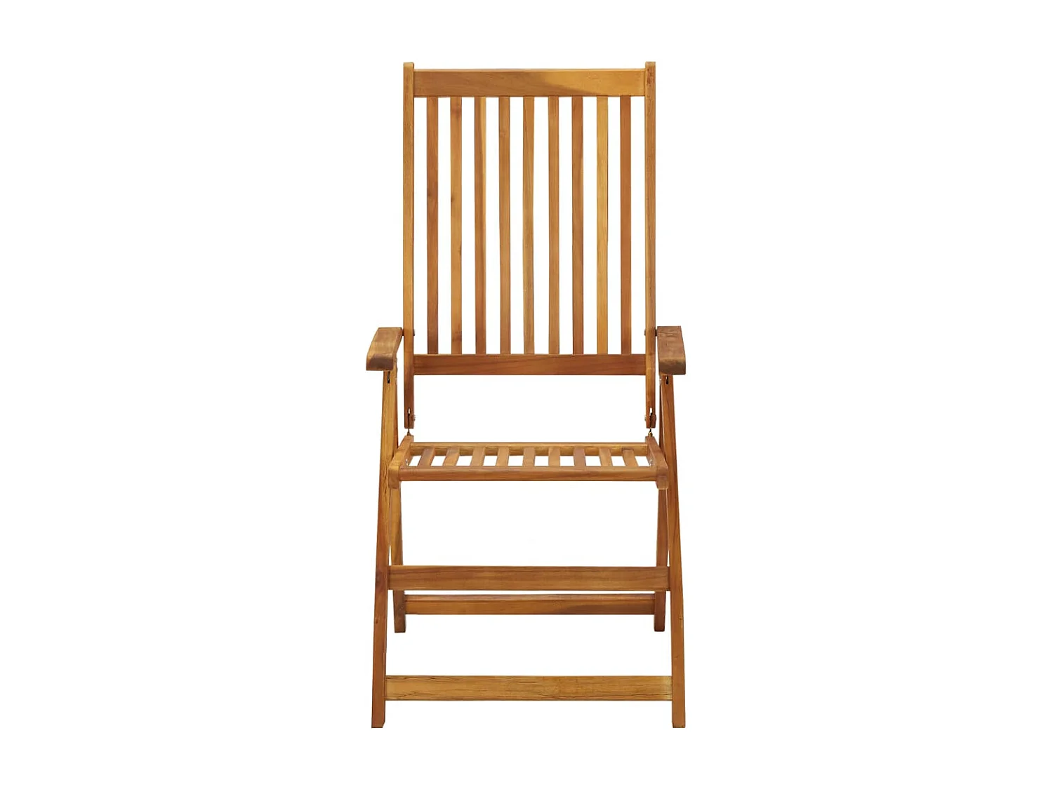 Chaises inclinables de jardin lot de 2 et coussins Bois acacia